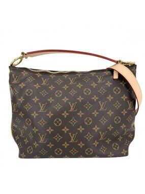 Louis Vuitton Monogram Sully PM Shoulder Bag Crossbody 2-Way Brown Gold
